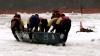 Le départ de la course en canot à glace, © IREPI